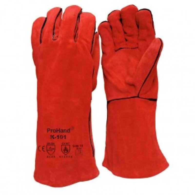 Kaynak Eldiveni ProHand K-101 Kırmızı